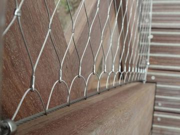 Olive et maille nouée de balustrade d'acier inoxydable de fil de corde pour la fabrication de barrière de jardin de sécurité