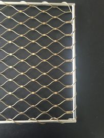 SS 304 / 316 Golden Stair Rail Safety Mesh Perfect Anti - Rust Property
